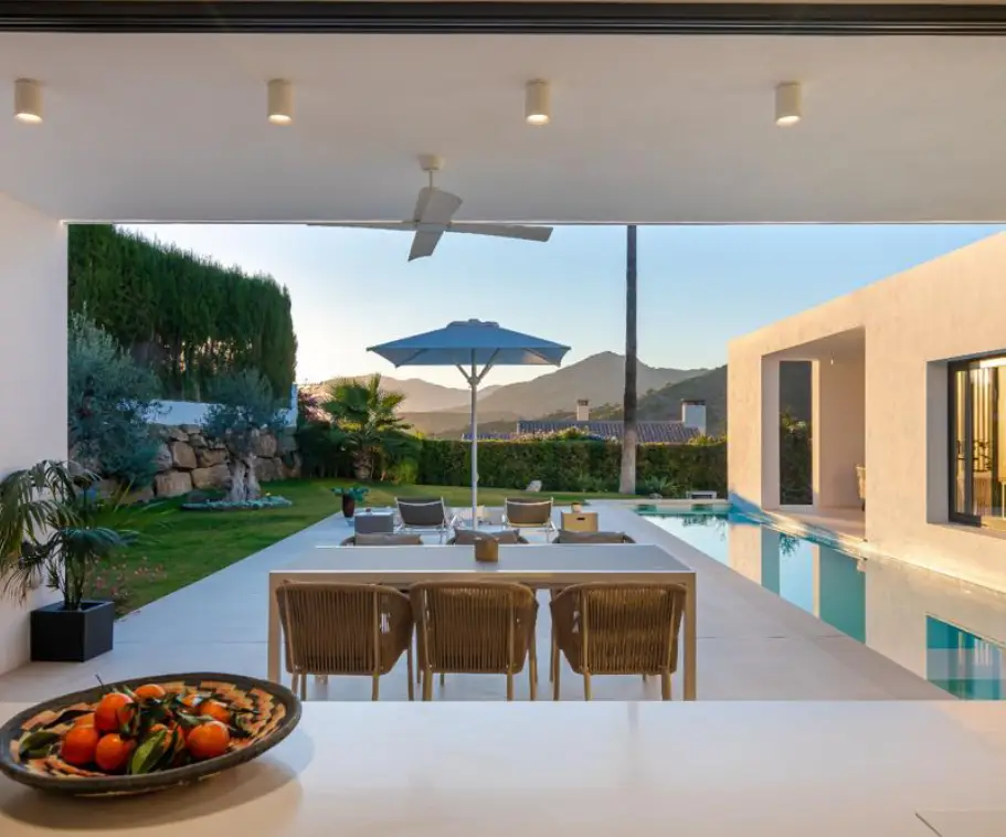 casas con vista a la montaña