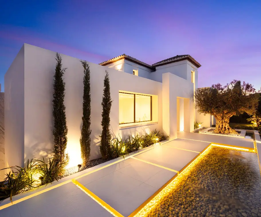 diseño de entradas a casa luminosas