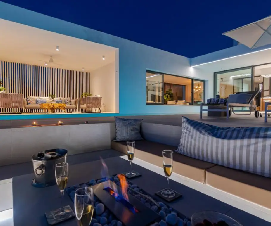 jardines con fogatas